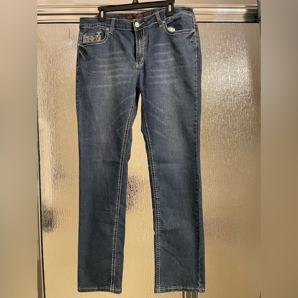 Wax Jean Women's Straight Leg Blue Jeans